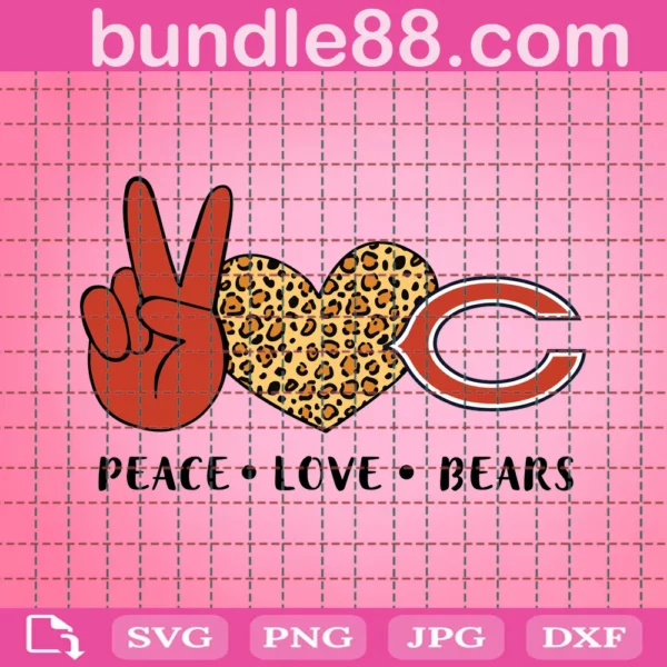 Peace Love Bears Svg