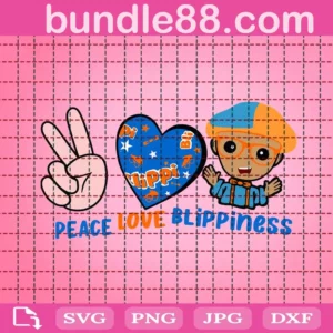 Peace Love Blippiness Svg