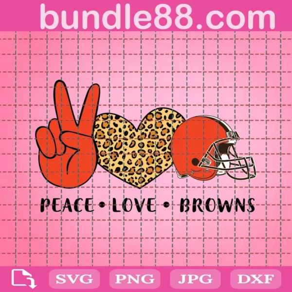 Peace Love Browns Svg