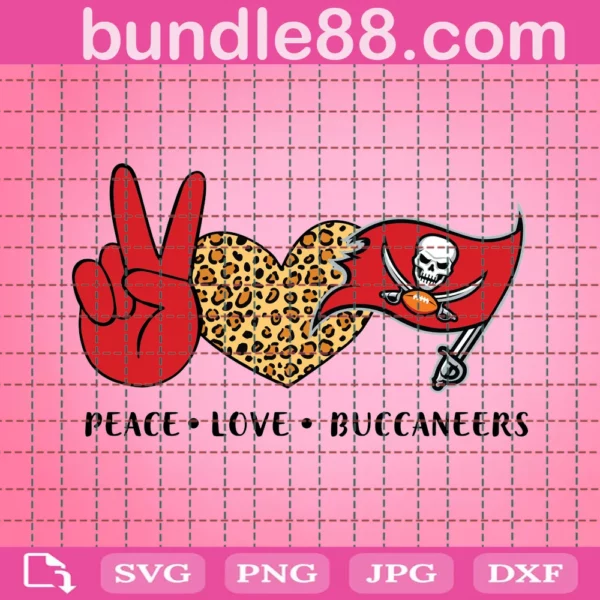 Peace Love Buccaneers Svg