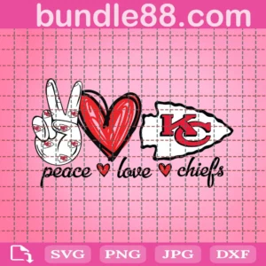 Peace Love Chiefs Svg