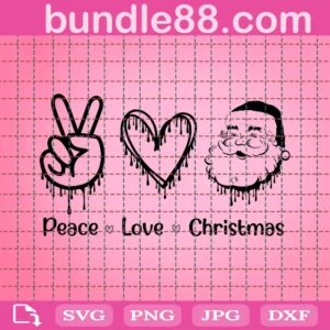 Peace Love Christmas Svg