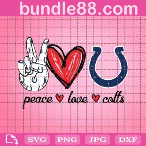 Peace Love Colts Svg