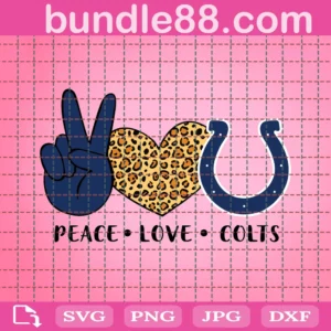 Peace Love Colts Svg