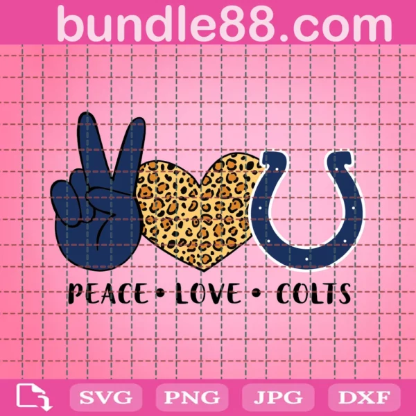 Peace Love Colts Svg