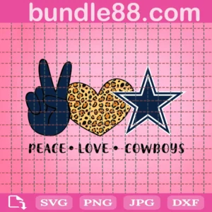 Peace Love Cowboys Svg