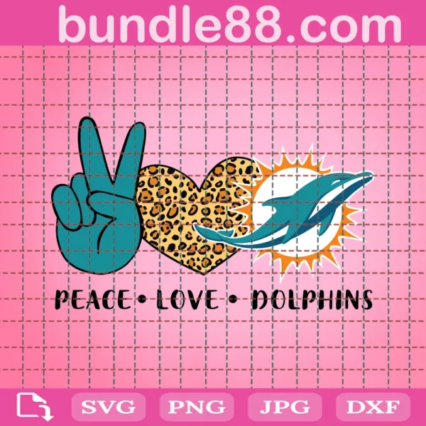 Peace Love Dolphins Svg
