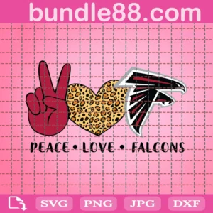 Peace Love Falcons Svg