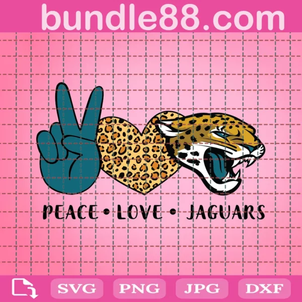 Peace Love Jaguars Svg