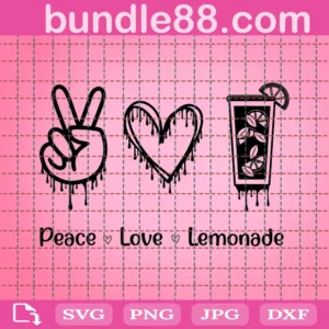 Peace Love Lemonade Svg