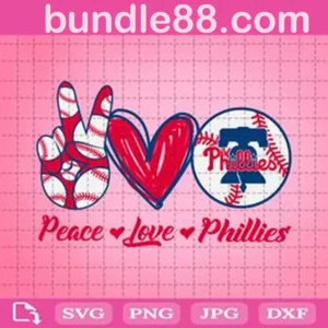 Peace Love Phillies Svg