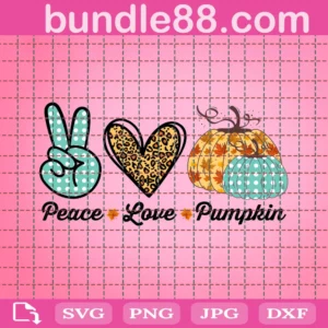 Peace Love Pumkin Thanksgiving Svg
