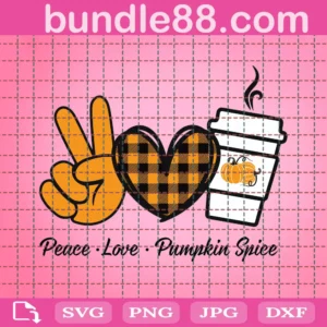 Peace Love Pumpkin Spice Svg