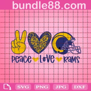 Peace Love Rams Svg