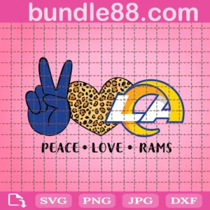 Peace Love Rams Svg