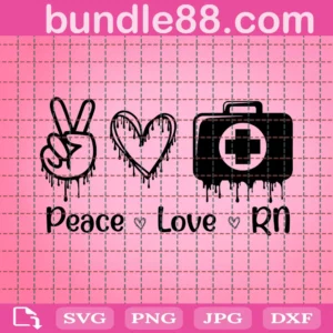Peace Love Rn Svg