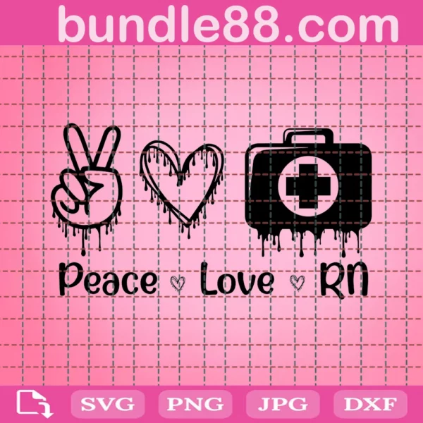 Peace Love Rn Svg