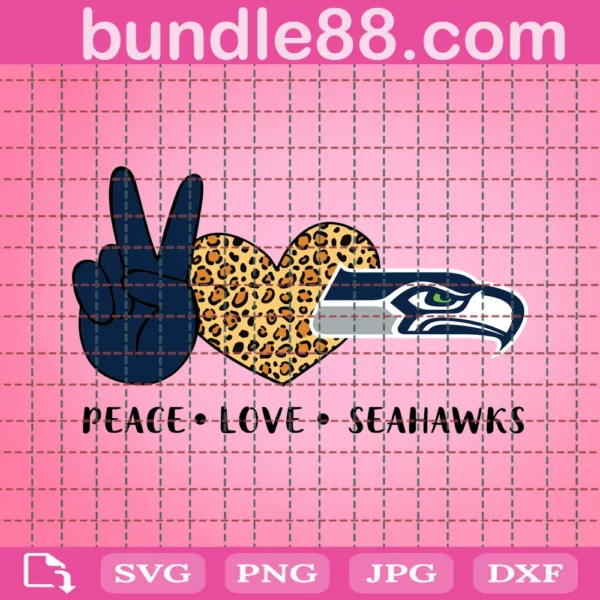Peace Love Seahawks Svg