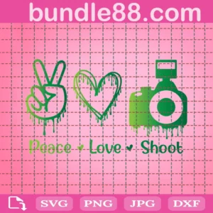 Peace Love Shoot Svg