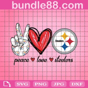 Peace Love Steelers Svg