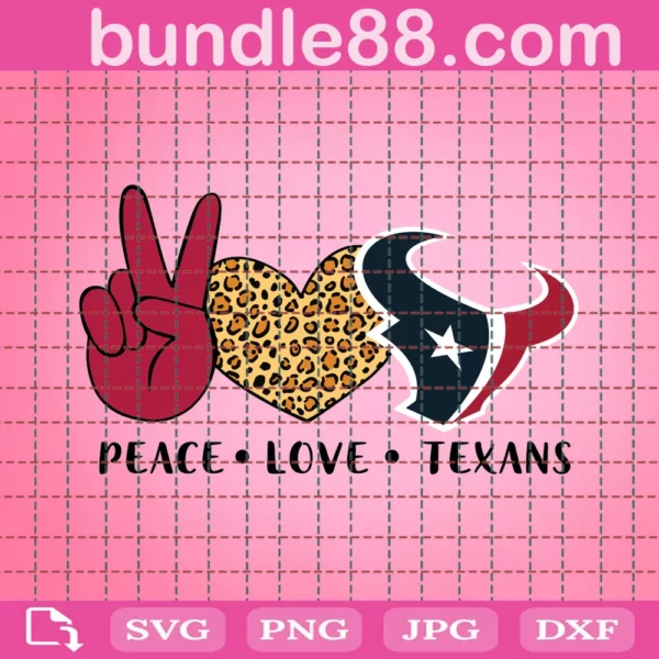 Peace Love Texans Svg