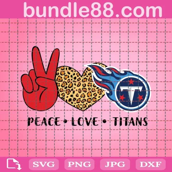 Peace Love Titans Svg