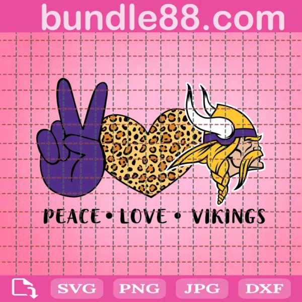 Peace Love Vikings Svg