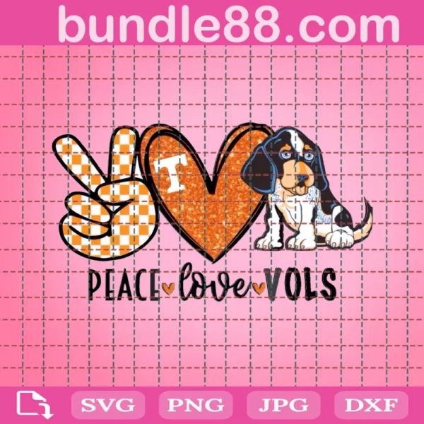 Peace Love Vols Volunteers Svg