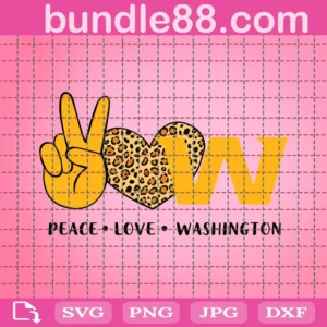 Peace Love Washington Svg