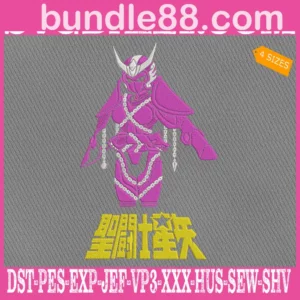 Pegasus Seiya Phoenix Ikki Gemini Saga Cancer Deathmask Saint Seiya Embroidery Design