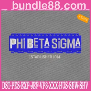 Phi Beta Sigma Embroidery Files