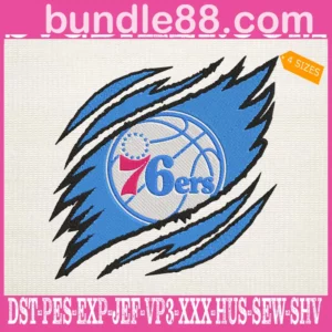 Philadelphia 76ers Embroidery Design