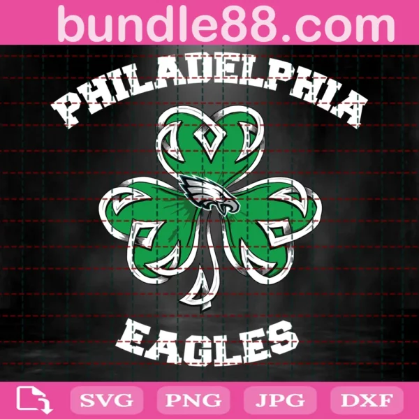 Philadelphia Eagles Lucky Clover Svg