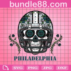 Philadelphia Eagles Skull Football Svg