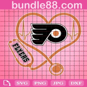Philadelphia Flyers Heart Stethoscope Svg