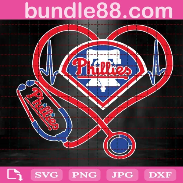 Philadelphia Phillies Nurse Stethoscope Svg