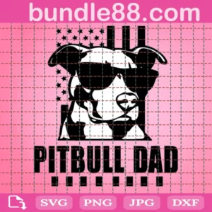 Pitbull Dad Svg, Pit Bull Daddy Svg