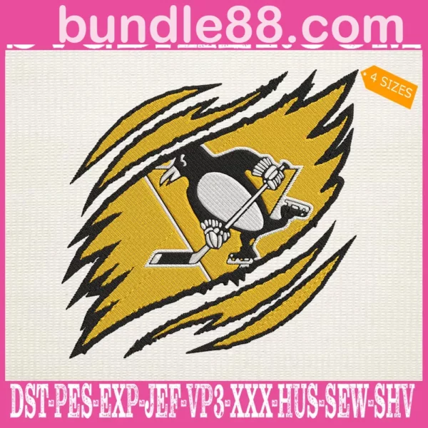 Pittsburgh Penguins Embroidery Design