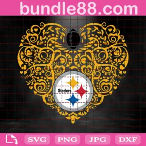 Pittsburgh Steelers Heart Svg