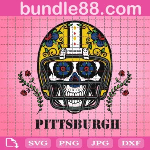 Pittsburgh Steelers Skull Football Svg