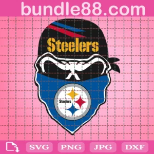 Pittsburgh Steelers Skull Football Svg Files