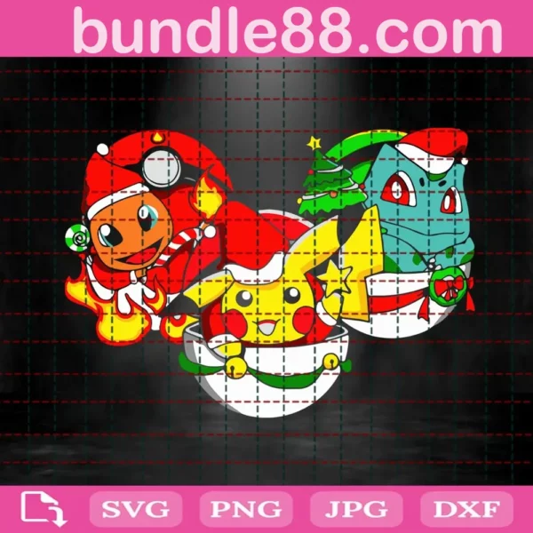 Pokemon Christmas Svg