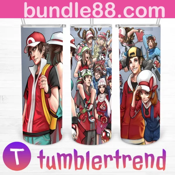 Pokemon Generations Characters 20oz Tumbler Skinny