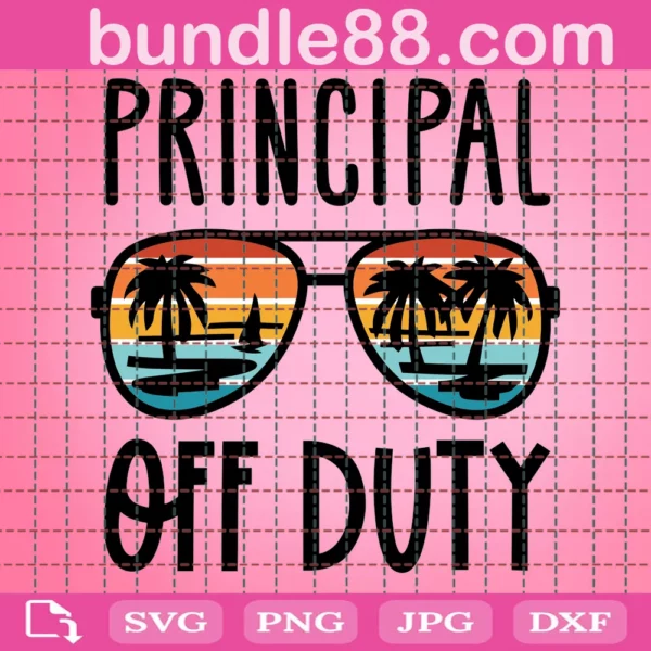 Principal Off Duty Retro Summer Sunglasses Svg