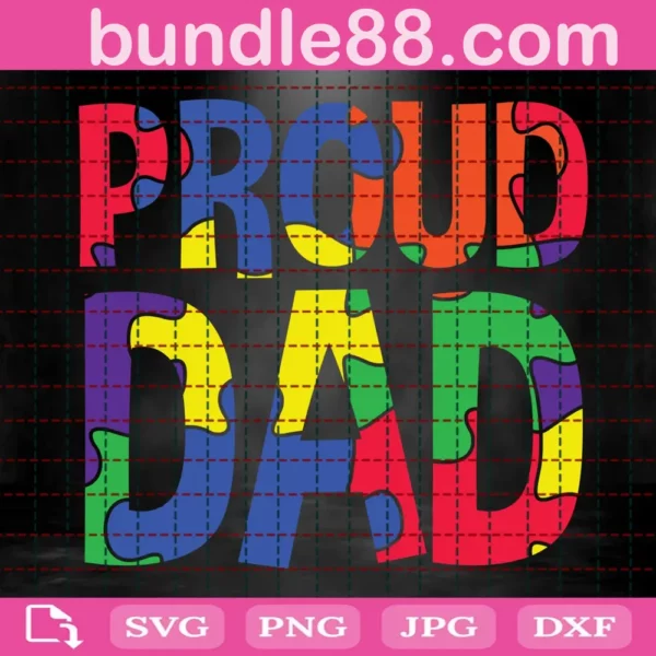 Proud Dad Svg, Autism Svg