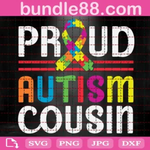 Pround Autism Cousin Svg