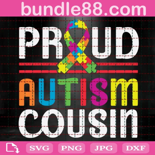 Pround Autism Cousin Svg