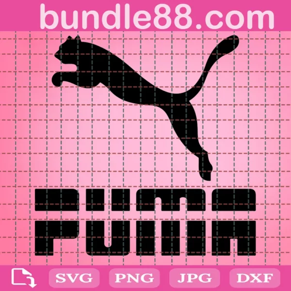 Puma Cut Line, Fashion Brand Svg