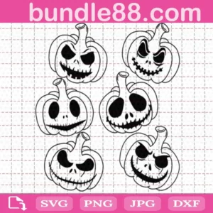 Pumpkin Ghosts Bundle Svg Free