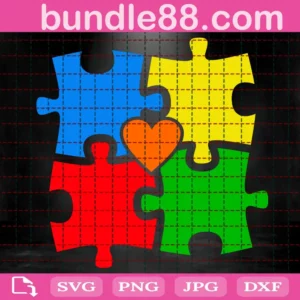 Puzzle With Heart Svg